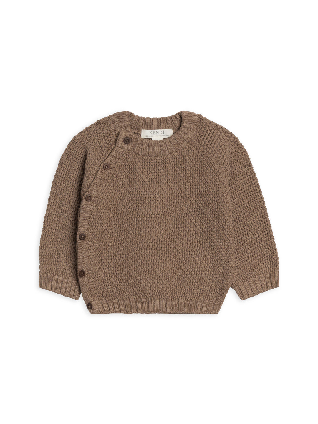 Colored Organics - Frankie Seed Stitch Sweater Knit Kimono - Taupe