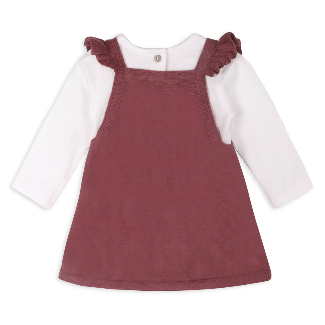 Viverano Organics - Giraffe Elephant Buddy Organic Baby Tunic Dress & Bodysuit: Berry