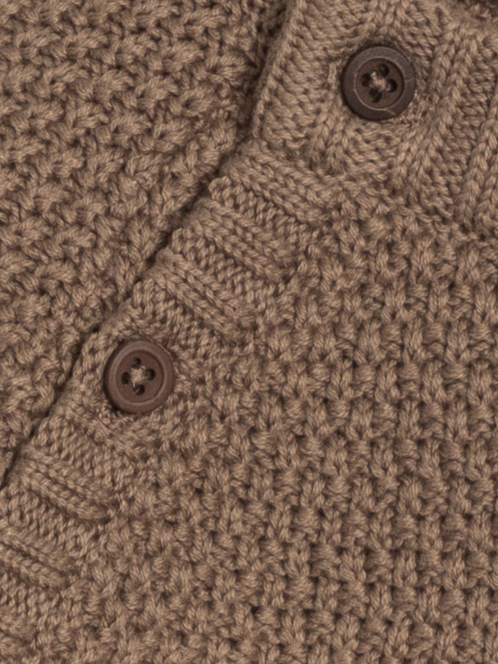 Colored Organics - Frankie Seed Stitch Sweater Knit Kimono - Taupe