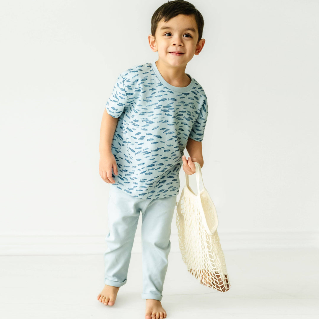 Organic Tee & Pants Set - Minnow