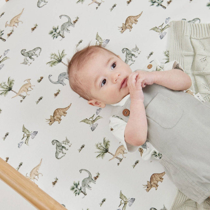 Aster & Oak - Dinosaur Organic Cot Sheet