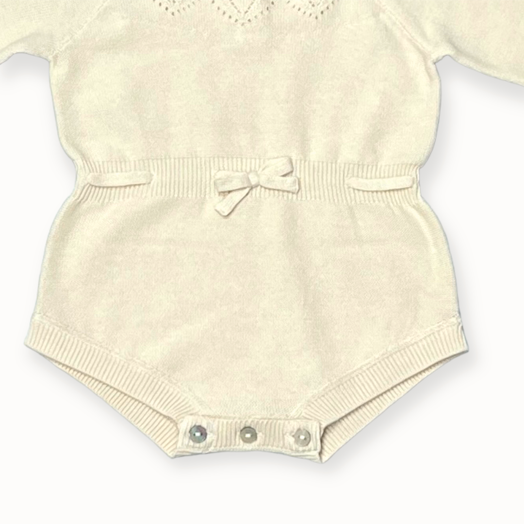 Viverano Organics - Milan Pointelle Knit Baby Girl Bodysuit 3pc SET (Organic)