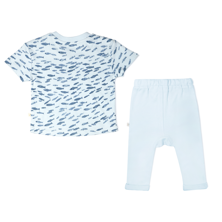 Organic Tee & Pants Set - Minnow